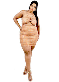Cutout Front Tube Dress